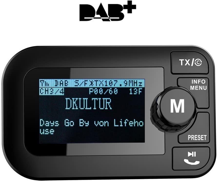 [BNIB] FirstE (DAB005B) InCar DAB/DAB+ Radio Portable Bluetooth FM Transmitter 2.3" LCD Car