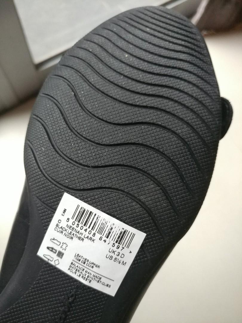 BNWT Unstructured By Clarks Neenah Lark Black Leather Size UK3 FIT D EUR35.5 US5.5 Fit M CN220