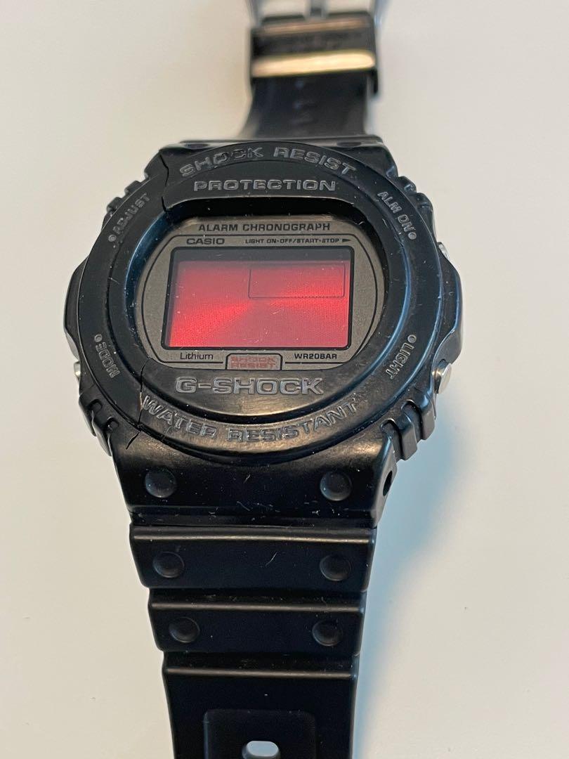 CASIO G-SHOCK DW-5700 20TH REDEYE, 名牌, 手錶- Carousell