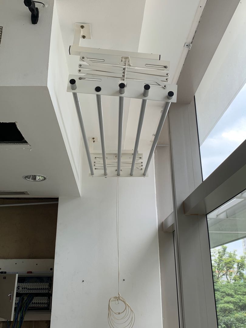 Ceiling mounted laundry rack, Furniture & Home Living, Bathroom & Kitchen Fixtures on Carousell