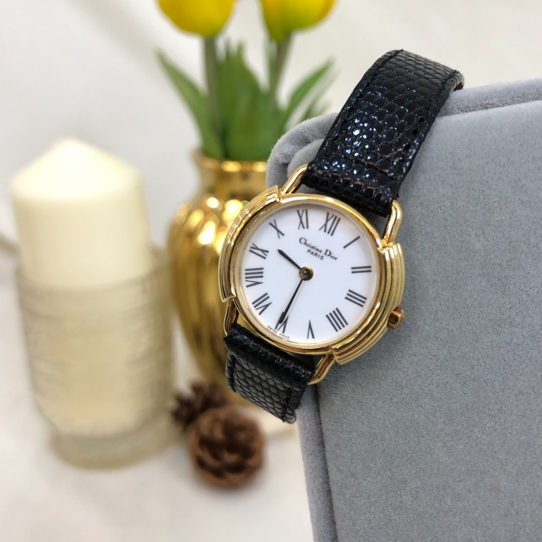 CHRISTIAN DIOR Vintage Ladies Wrist Watch in Gold Plated Women s