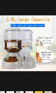 Crystal wave Pet CatS and Dogs Automatic Water dispenser food dish Bowl feeder 3.8 L