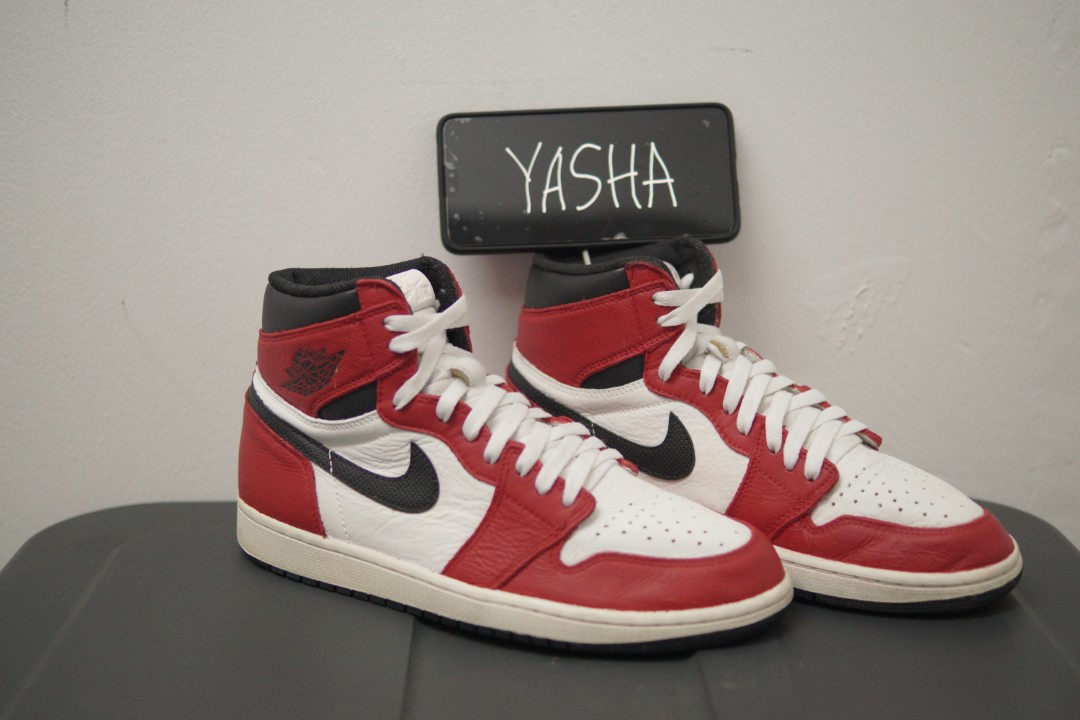 Custom Air Jordan 1 High OG White Perforated to Chicago colorway