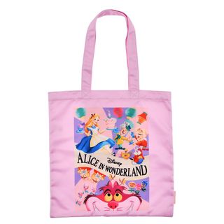 (Stock) Japanese🇯🇵 Disney Alice Tote Bag - Alice in Wonderland Cheshire Cat Canvas Bag, Eco-friendly Bag63014729841538116
