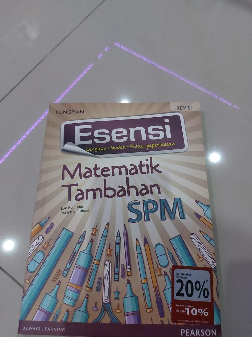 Esensi Matematik Tambahan Revision Book Books Stationery Books On Carousell