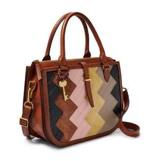 Fossil ryder satchel patchwork 2025