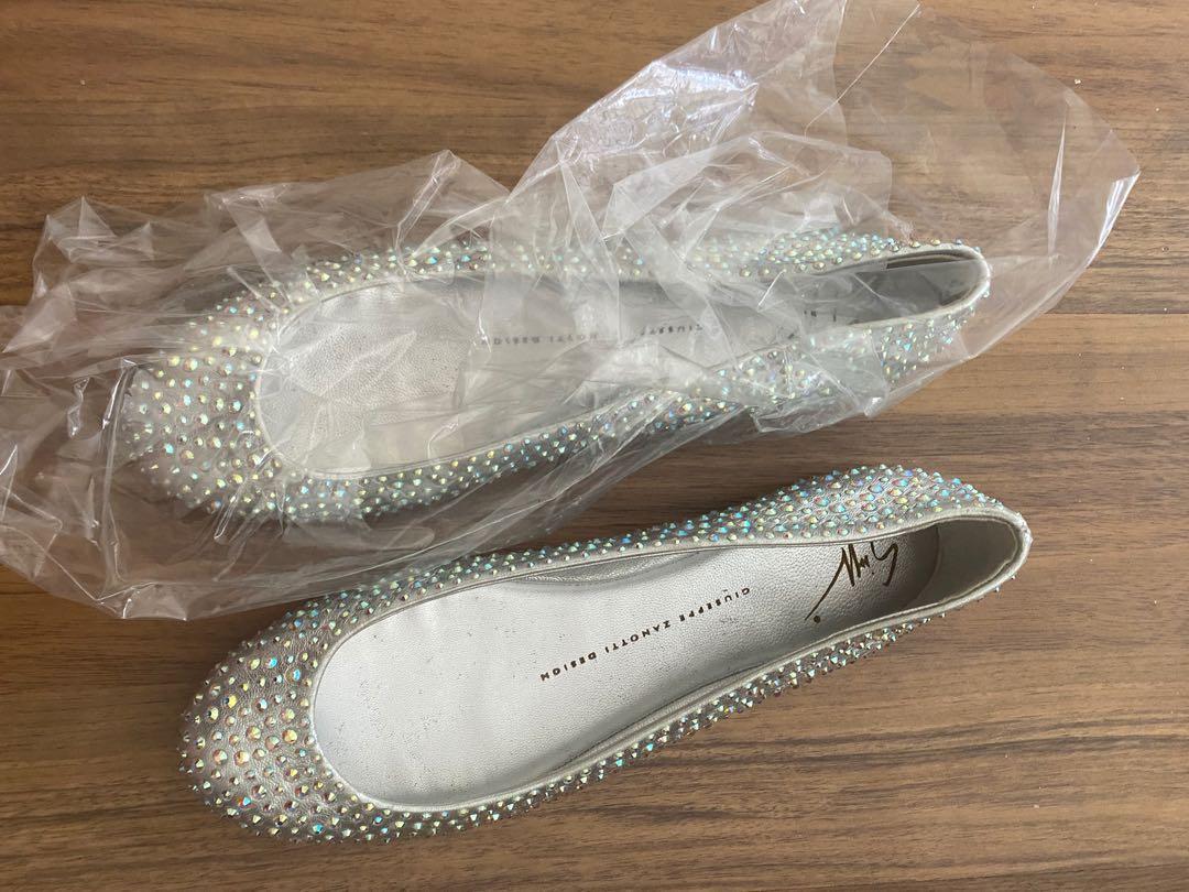 giuseppe zanotti flats silver