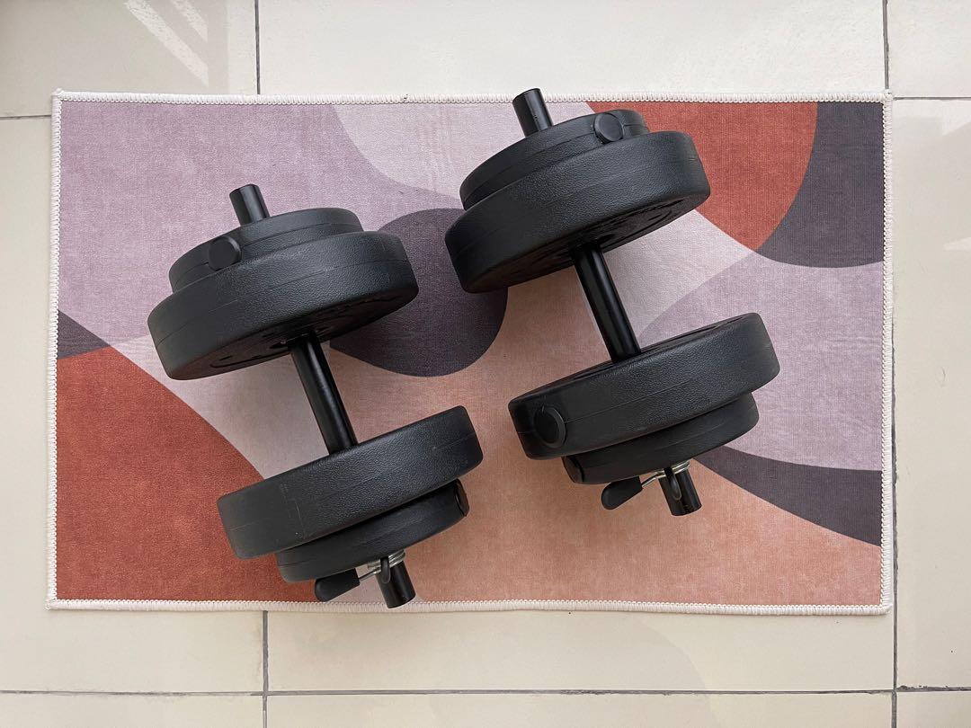 Gold's gym cast shop iron dumbbell set