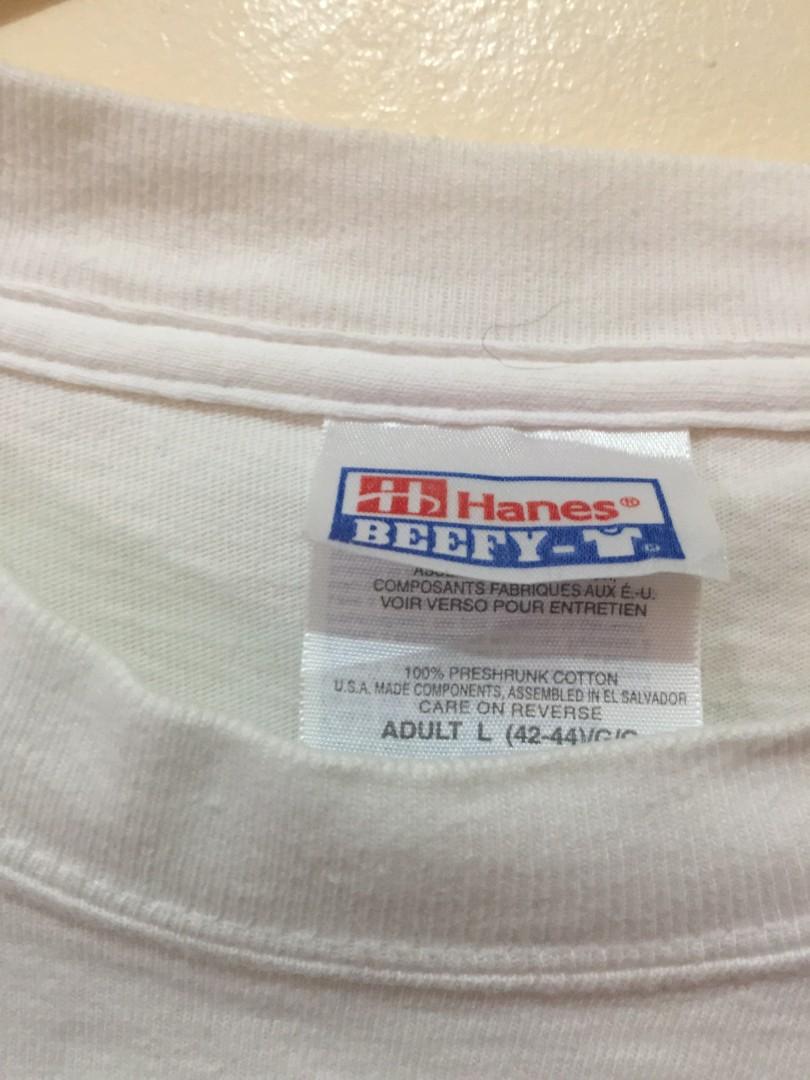 Hanes Beefy T Vintage Shirt With Freebies 2 tshirts, Men's Fashion