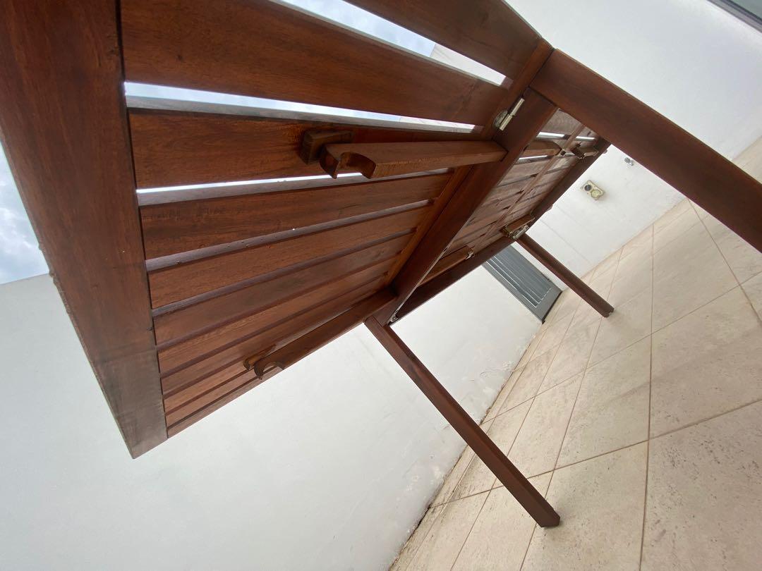 Ikea Applaro Extendable Outdoor Table with 4 Applaro chairs and tarp