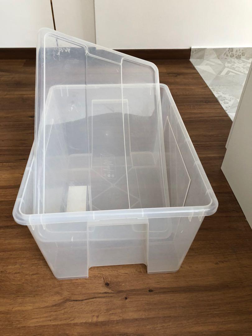 SAMLA box, clear, 11x7 ½x5 ½/1 gallon - IKEA