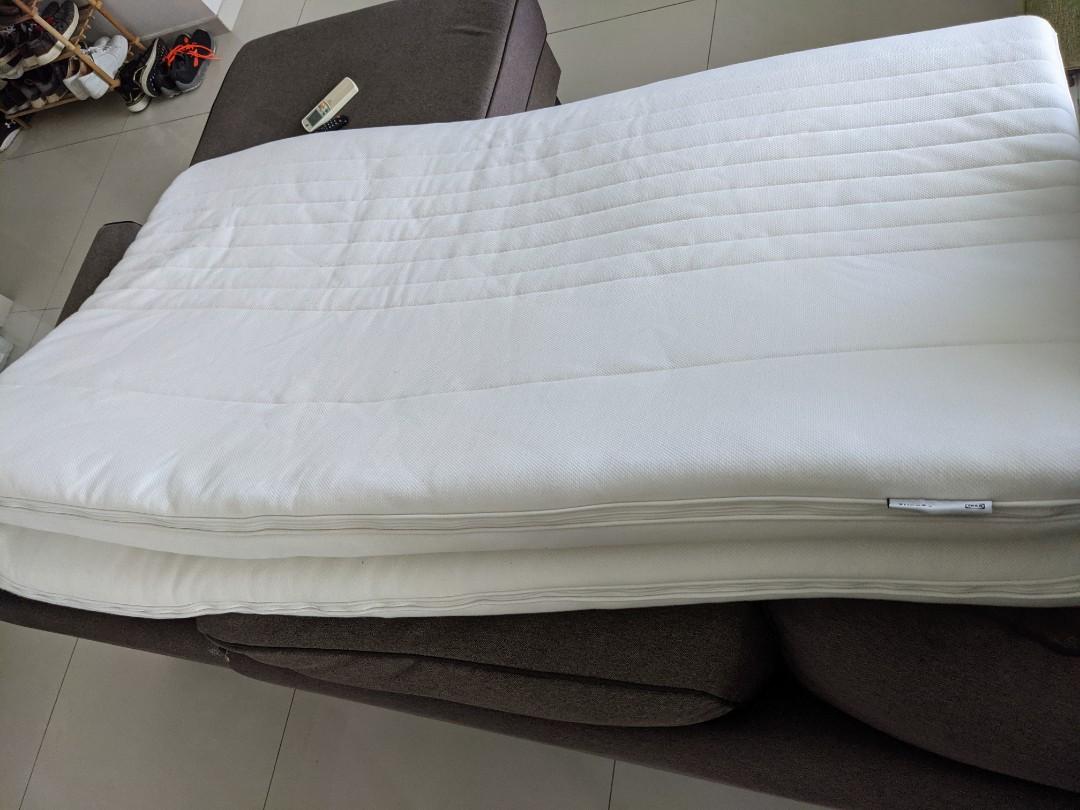 ikea mattress topper tusoy used furniture home living furniture bed frames mattresses on carousell