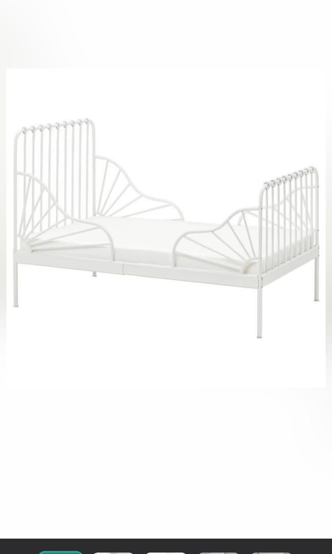 Ikea Minnen Extendable Children Bed with Mattress, Babies & Kids, Baby