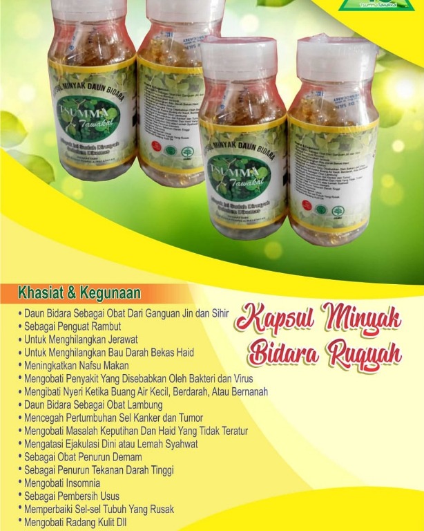 Kapsul Minyak Daun Bidara Tsumma Tawakkal Kelebihan Sudah Di Ruqyah Kesehatan Kecantikan Kulit Sabun Tubuh Di Carousell