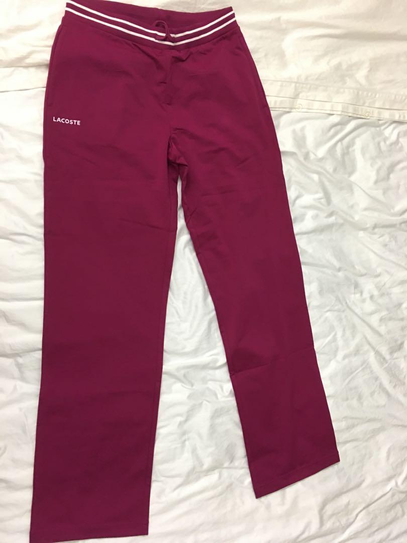 Lacoste 運動褲women pants size pants length 105cm waist 68cm, 女裝, 褲＆半截裙, 其他下身- Carousell
