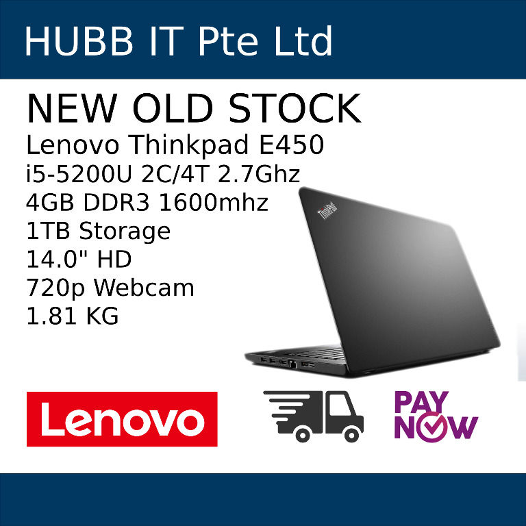 Lenovo Thinkpad E450 New Battery Ssd Computers Tech Laptops Notebooks On Carousell