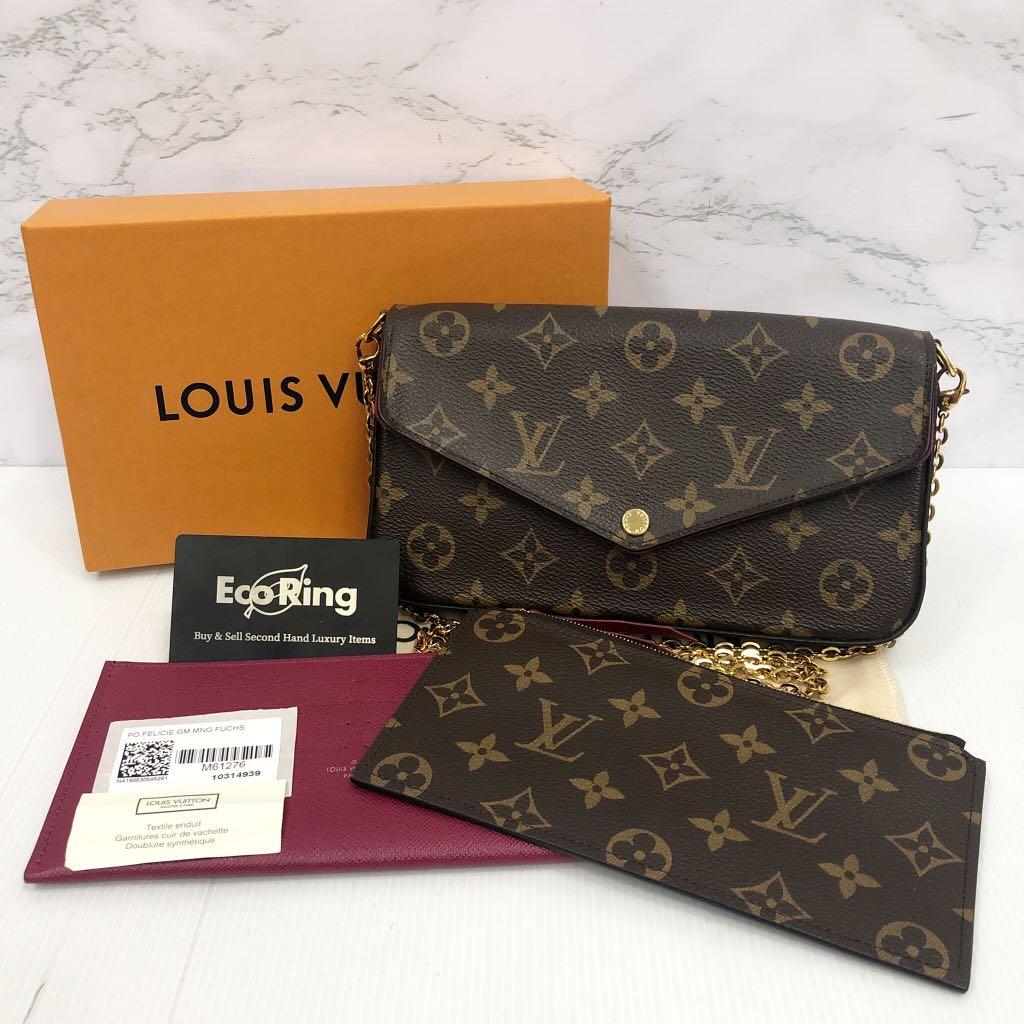 LOUIS VUITTON M61276 MONOGRAM POCHETTE CHAIN SLING 217011041 &, Bags & Wallets on Carousell
