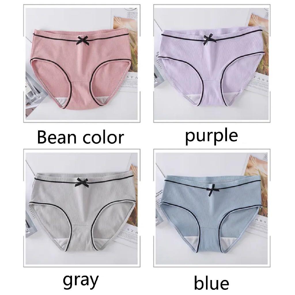 3PCS Breathable Underwear Women Cotton Panties Healthy No Trace  Antibacterial Panty Seluar Dalam Wanita