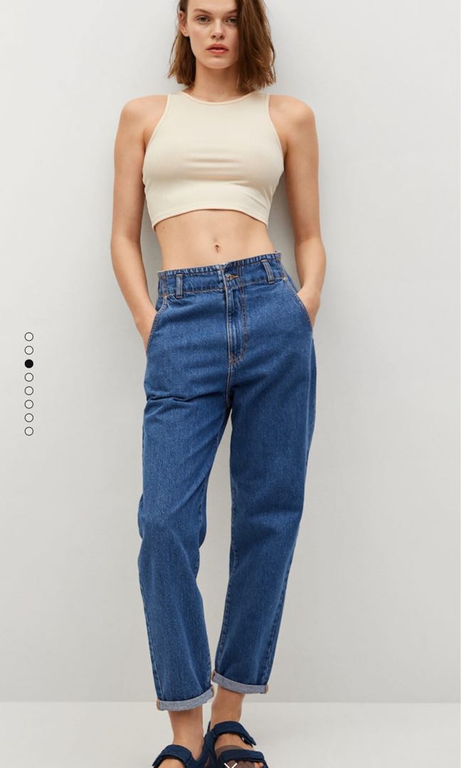 Mango slouchy jeans, Fesyen Wanita 