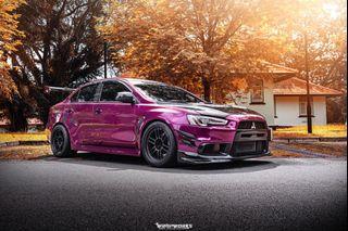 Mitsubishi Evolution 10 Berry Purple Full Wrap