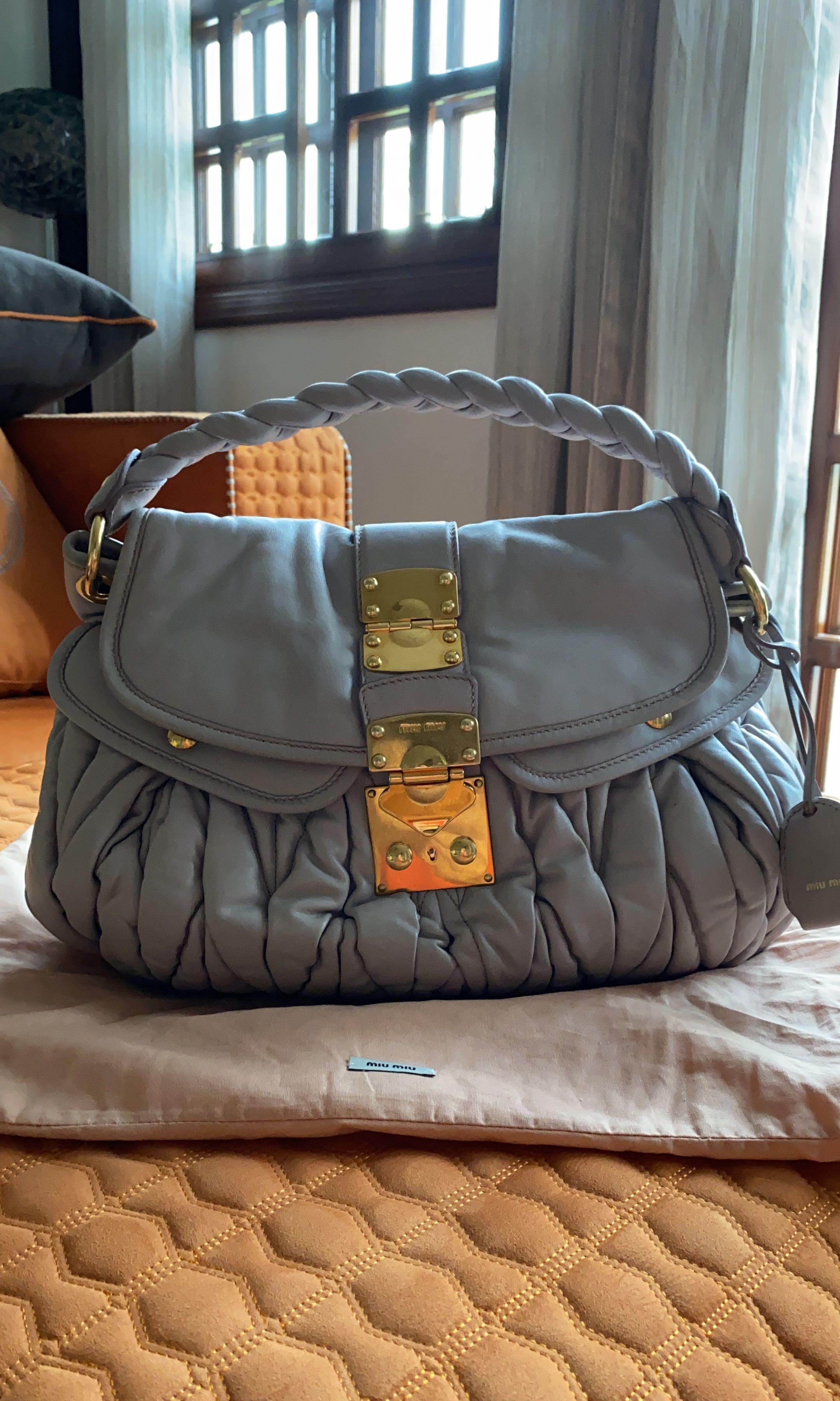 Shoulder Bag Miu Miu Coffer Matelasse Bag Miu Miu Calfskin Lux