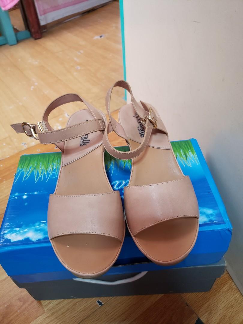 light pink wedge heels