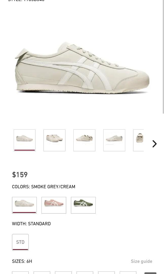 onitsuka tiger size chart