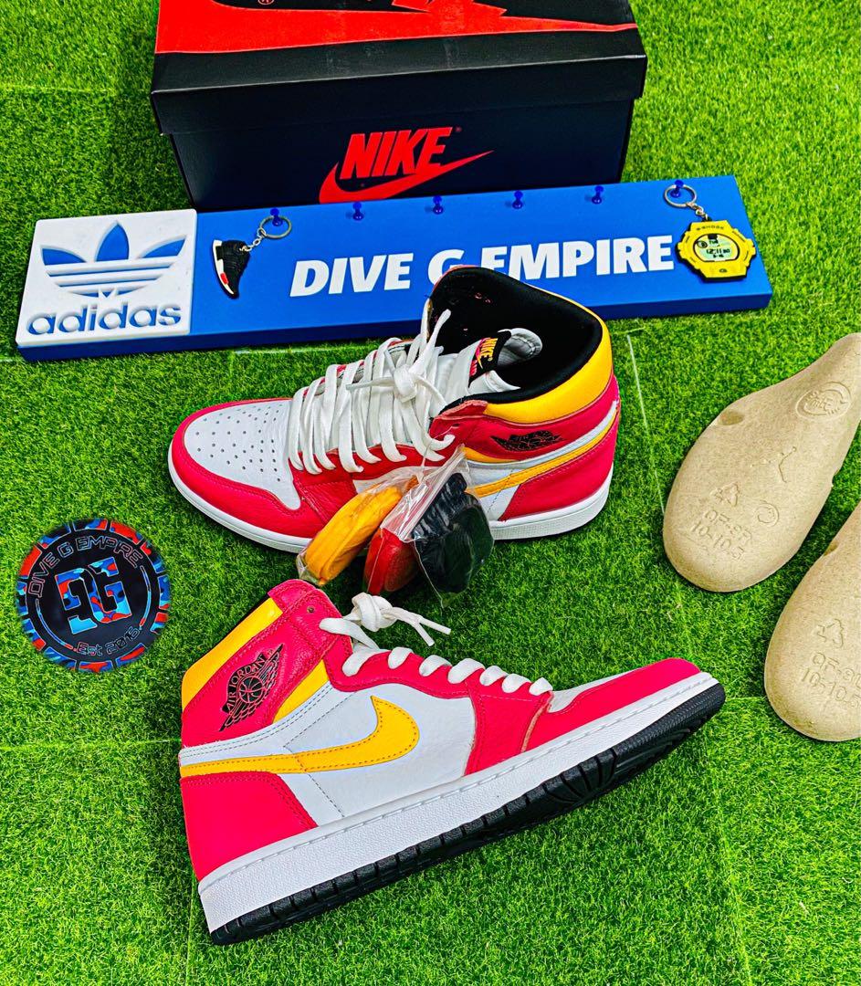 Nike Air Jordan 1 “Light Fusion Red”, Men's Fashion, Footwear, Sneakers