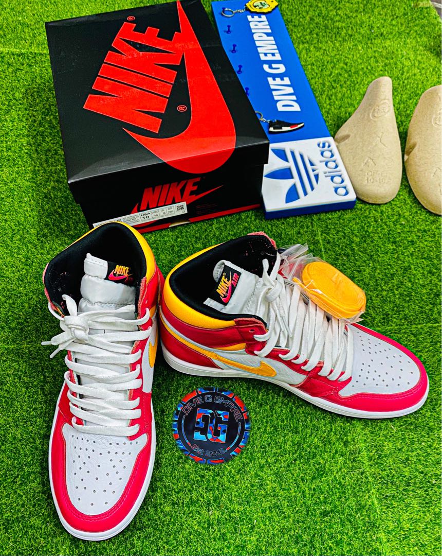 Nike Air Jordan 1 “Light Fusion Red”, Men's Fashion, Footwear, Sneakers