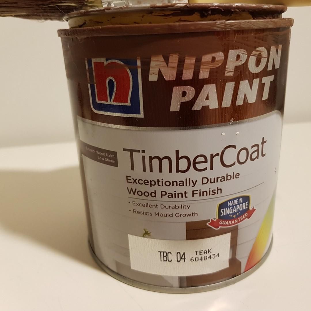 Nippon paint Timber coat paint for wood teck color, Furniture