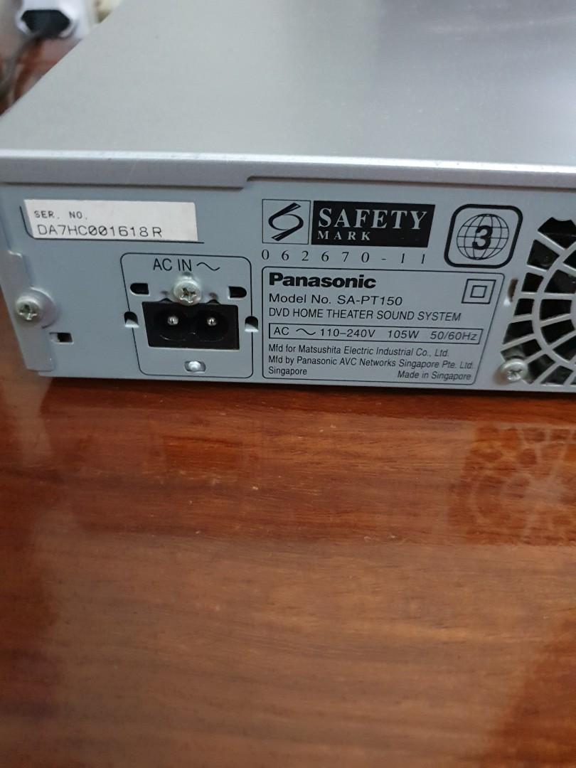Panasonic DVD Home Theater Sound System SAPT150, TV & Home Appliances