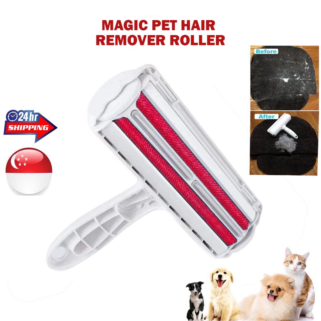 Cat Pet Hair Remover Lint Sticking 2way Roller W/ears US Chom Chom Roller Dog 
