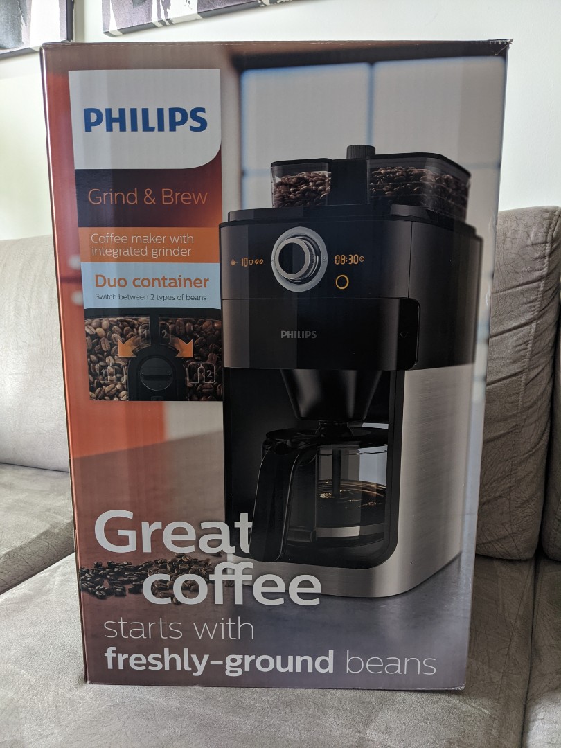 Philips Grind & Brew Coffee Maker, TV & Home Appliances, Kitchen