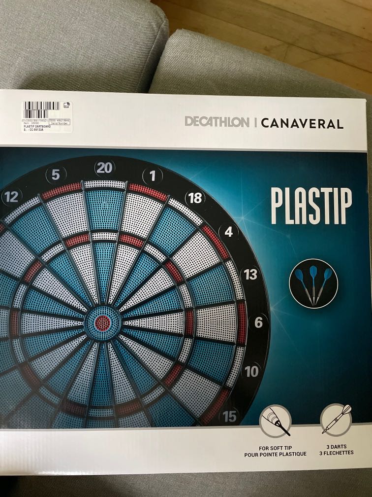 Plastic Decathlon Dart Board, Hobbies & Toys, Toys & Games on Carousell