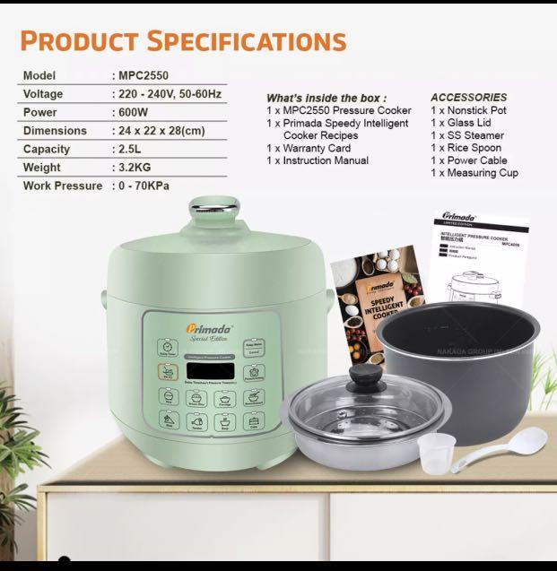 Primada pressure hotsell cooker 8 litre
