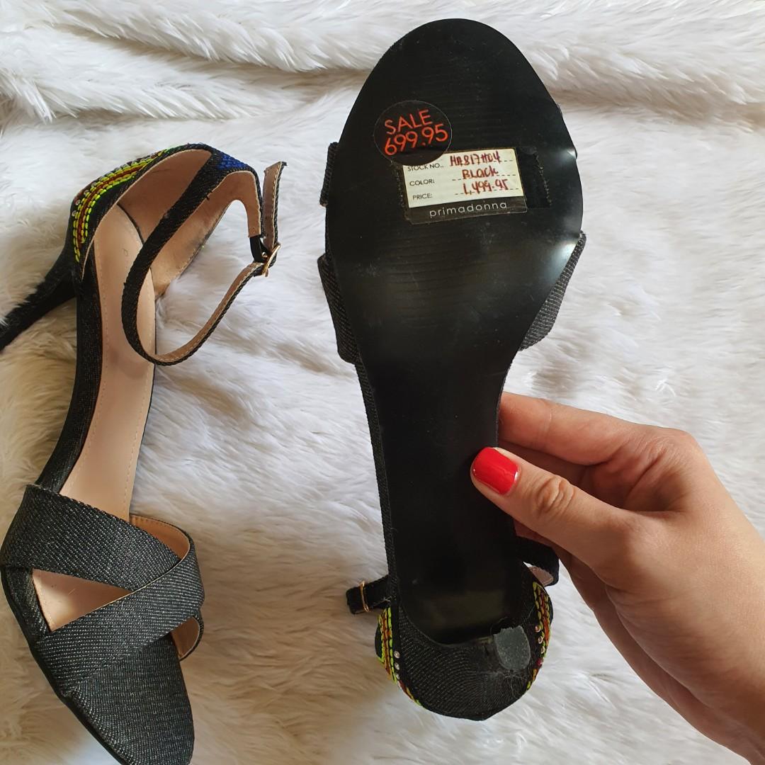 Primadonna Black Denim Heels size 40 (Category: Heels) located in Angeles City. Submitted by declutt.rwithme (Listing ID 1096978153, Image 3). Description: never worn size 10 or 40 rfs: declutter.