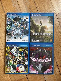 PS Vita games | World of Final Fantasy | Uncharted Golden Abyss | P4G Persona 4 Golden | Ultra Despair Girls Danganronpa Another Episode
