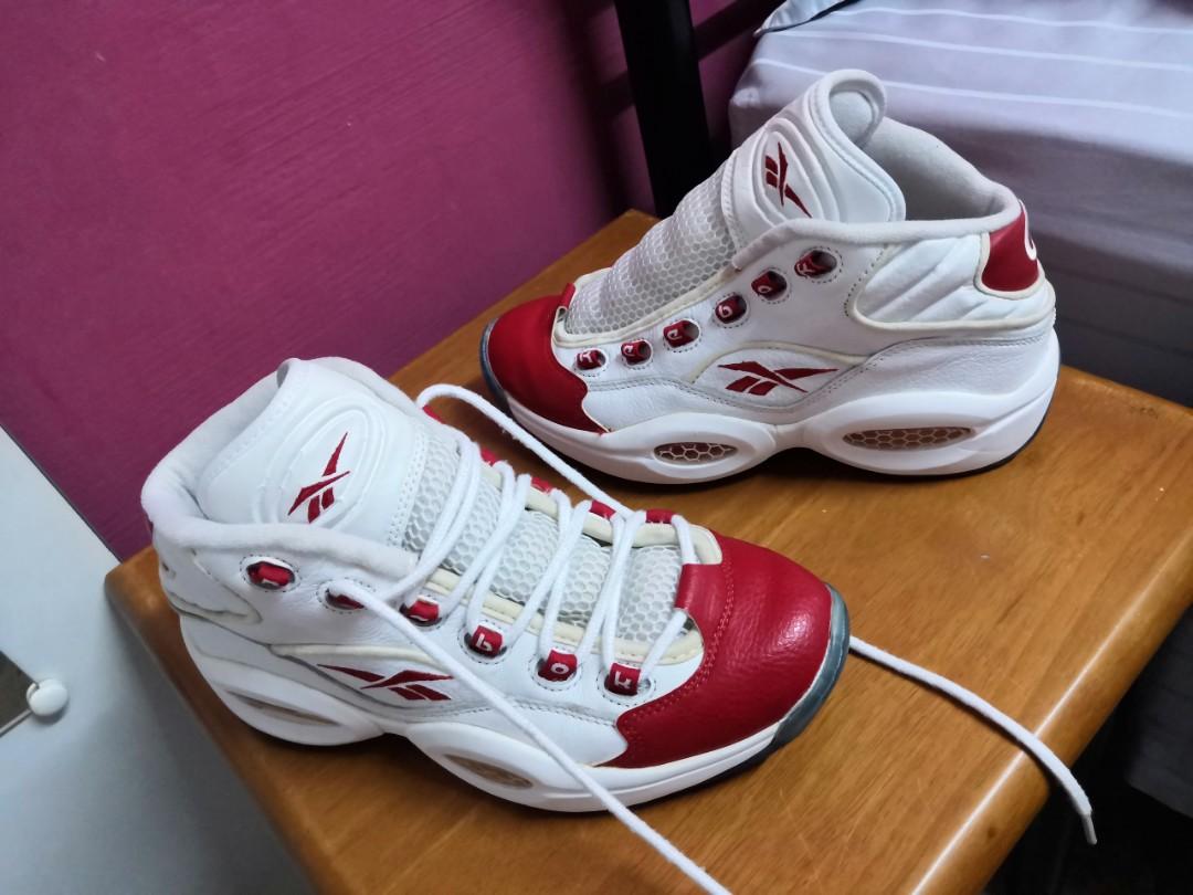 Reebok Question Mid Red Toe NBA Allen Iverson
