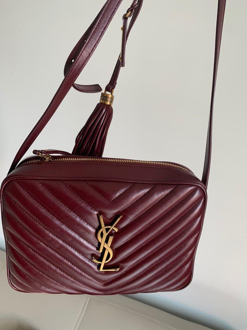 Ysl lou camera best sale bag dark red