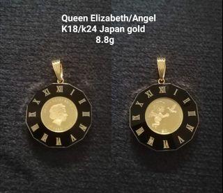 SALE!!Japan gold 18k/24k pendant 8.8g