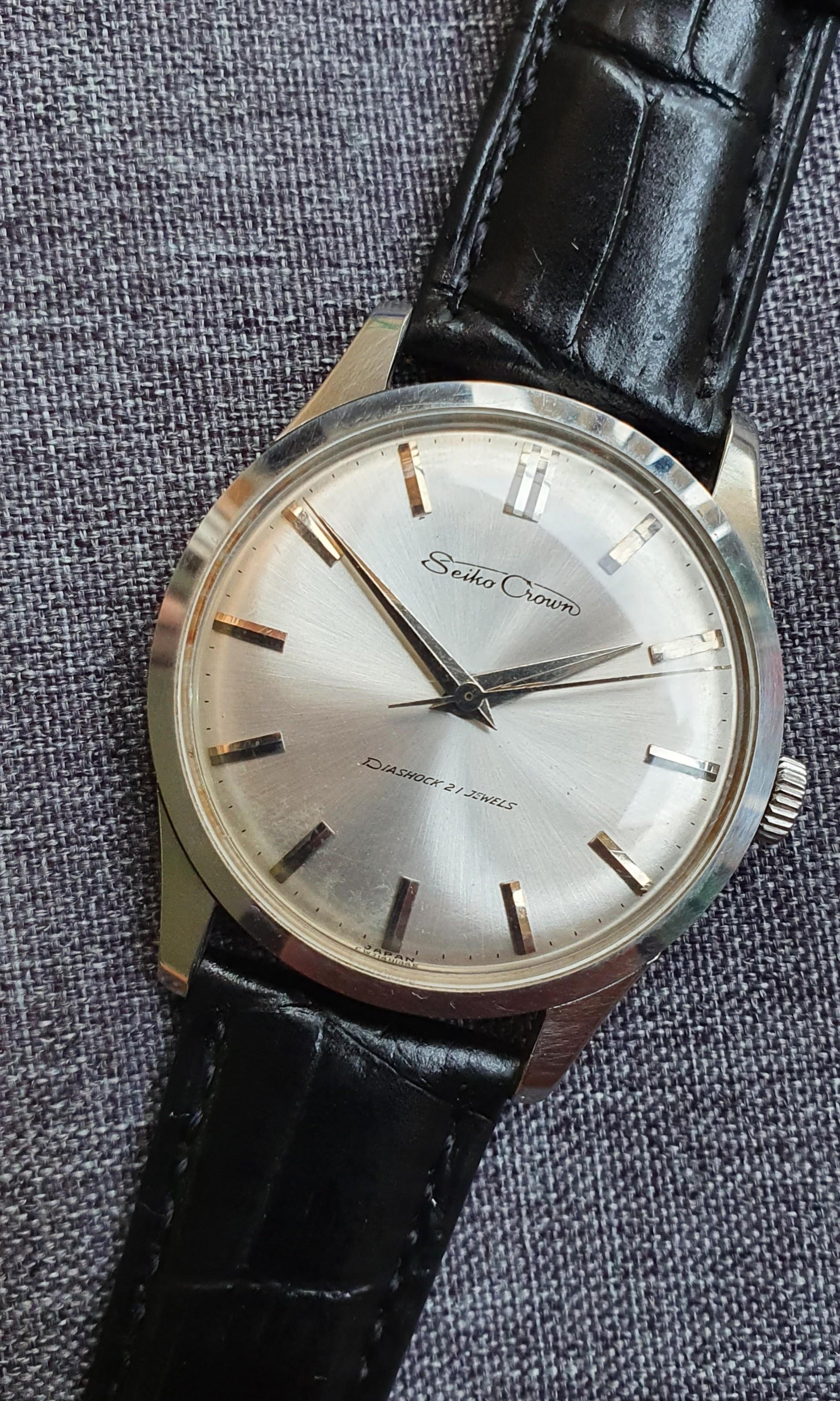 Seiko crown clearance diashock 21 jewels