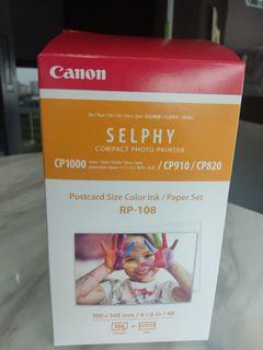 SELPHY postcard size  ink/paper set 4R RP-108