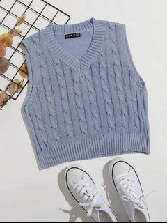 Dusty Blue Sweater Vest