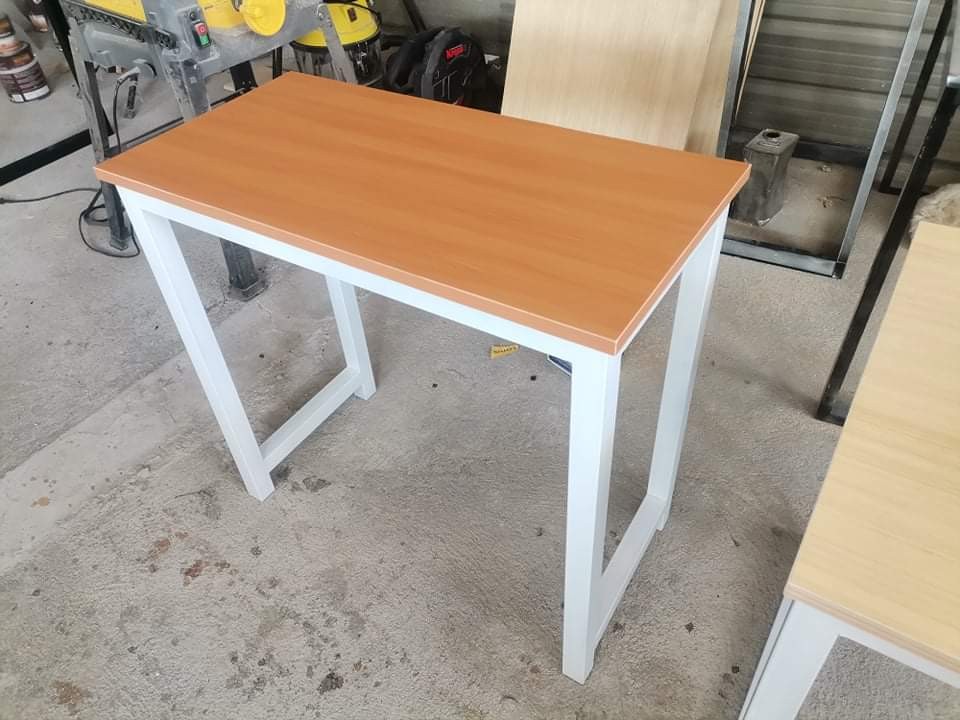 Steel and Wood Laminate Table Desk Console, Furniture & Home Living