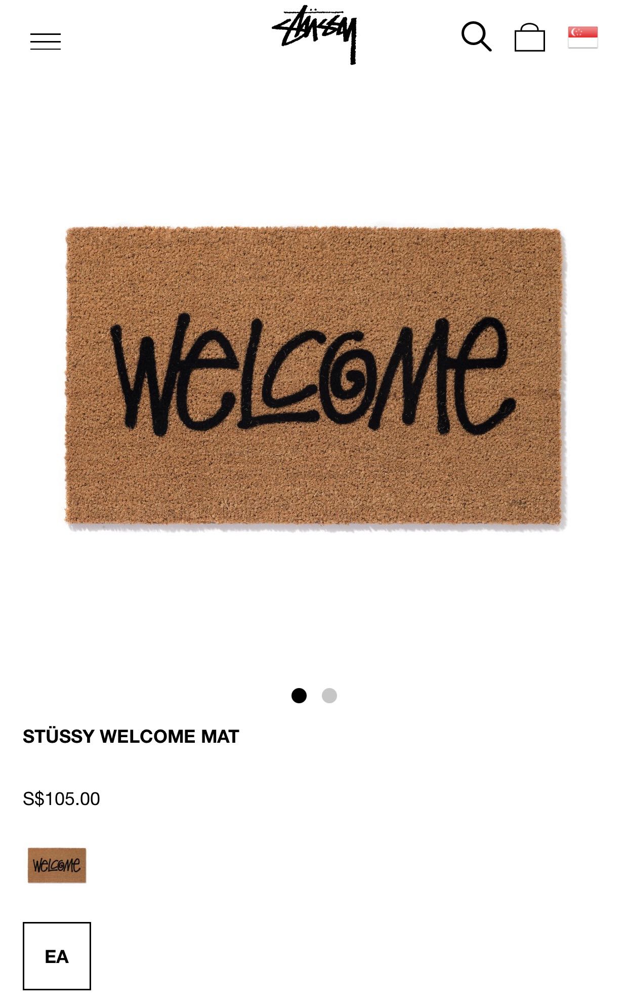 https://media.karousell.com/media/photos/products/2021/6/27/stussy_welcome_mat_1624785635_49e3f6be.jpg