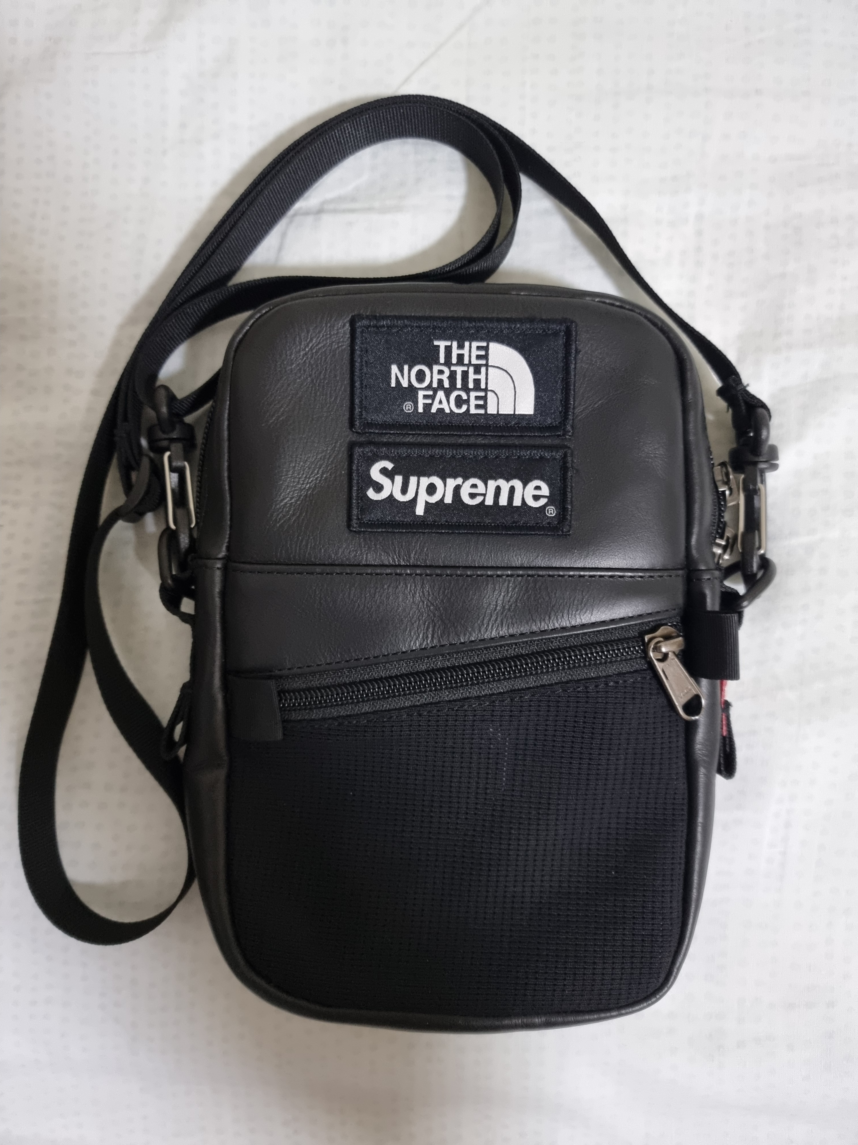 supreme north face 18aw leather shoulder | cprc.org.au