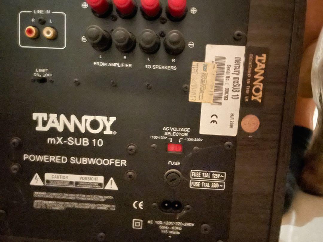 Tannoy mx 10 subwoofer store