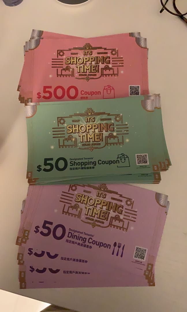 最平Times Square Coupon (4 for 50 and 8 for 500), 門票＆禮券, 兌換券 Carousell