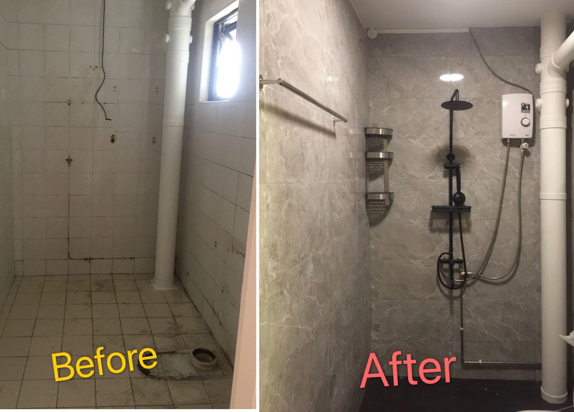 Toilet tiling overlay and toilet renovation, kitchen tiling overlay and kitchen renovation62863093722626111