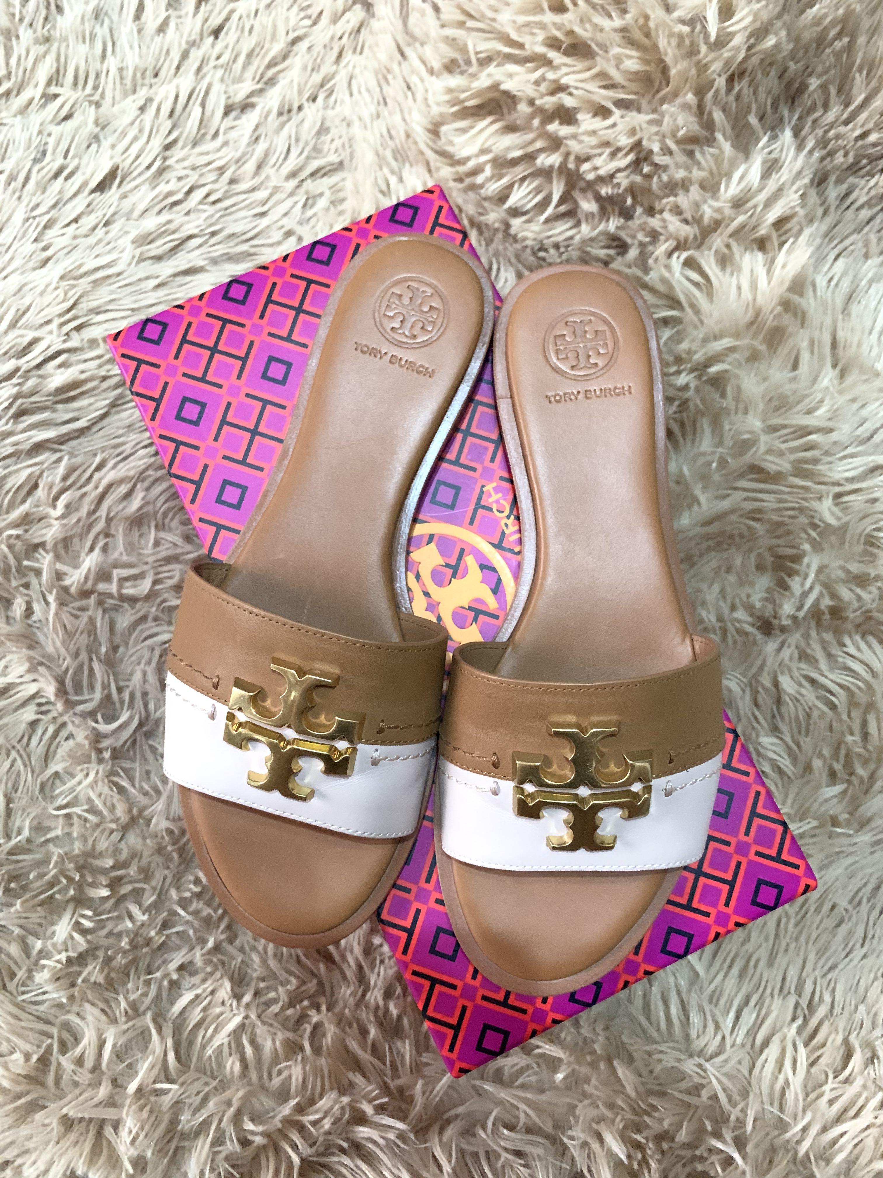 Tory burch shop shell pink slides
